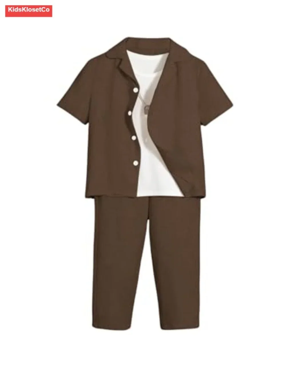 2 Piece Linen Set Button Up Shirt and Cargo Pants Matching Set